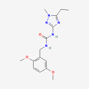 molecular formula C15H21N5O3 B5904029 N-(2,5-dimethoxybenzyl)-N'-(5-ethyl-1-methyl-1H-1,2,4-triazol-3-yl)urea trifluoroacetate 