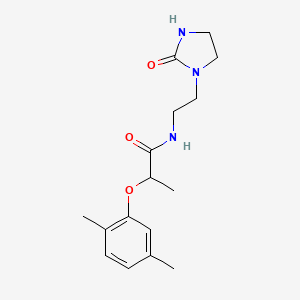 molecular formula C16H23N3O3 B5904031 2-(2,5-dimethylphenoxy)-N-[2-(2-oxoimidazolidin-1-yl)ethyl]propanamide 
