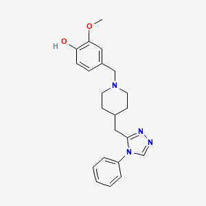 molecular formula C22H26N4O2 B5904077 2-methoxy-4-({4-[(4-phenyl-4H-1,2,4-triazol-3-yl)methyl]piperidin-1-yl}methyl)phenol 