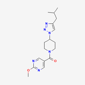 molecular formula C17H24N6O2 B5904098 5-{[4-(4-isobutyl-1H-1,2,3-triazol-1-yl)piperidin-1-yl]carbonyl}-2-methoxypyrimidine 