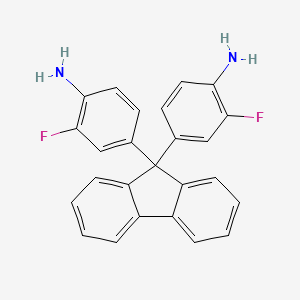 molecular formula C25H18F2N2 B590411 9,9-Bis(4-amino-3-fluorophenyl)fluorene CAS No. 127926-65-2