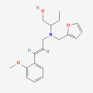 molecular formula C19H25NO3 B5904113 2-{(2-furylmethyl)[(2E)-3-(2-methoxyphenyl)prop-2-en-1-yl]amino}butan-1-ol 