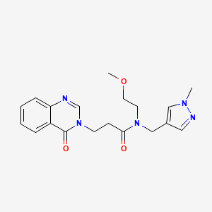 N-(2-methoxyethyl)-N-[(1-methyl-1H-pyrazol-4-yl)methyl]-3-(4-oxoquinazolin-3(4H)-yl)propanamide