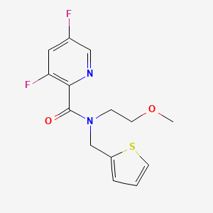 3,5-difluoro-N-(2-methoxyethyl)-N-(2-thienylmethyl)pyridine-2-carboxamide