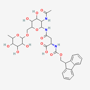(2S)-4-[[3-acetamido-4,5-dihydroxy-6-[(3,4,5-trihydroxy-6-methyloxan-2-yl)oxymethyl]oxan-2-yl]amino]-2-(9H-fluoren-9-ylmethoxycarbonylamino)-4-oxobutanoic acid