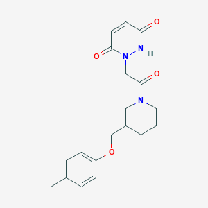 molecular formula C19H23N3O4 B5904151 1-(2-{3-[(4-methylphenoxy)methyl]piperidin-1-yl}-2-oxoethyl)-1,2-dihydropyridazine-3,6-dione 