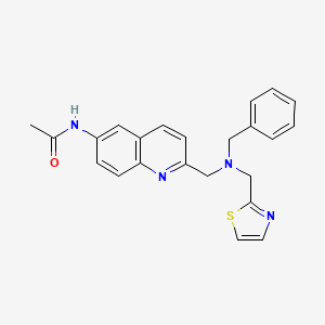 molecular formula C23H22N4OS B5904159 N-(2-{[benzyl(1,3-thiazol-2-ylmethyl)amino]methyl}quinolin-6-yl)acetamide 