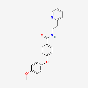 molecular formula C21H20N2O3 B5904167 4-(4-methoxyphenoxy)-N-(2-pyridin-2-ylethyl)benzamide 