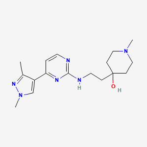 4-(2-{[4-(1,3-dimethyl-1H-pyrazol-4-yl)-2-pyrimidinyl]amino}ethyl)-1-methyl-4-piperidinol trifluoroacetate (salt)