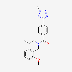 molecular formula C20H23N5O2 B5904199 N-(2-methoxybenzyl)-4-(2-methyl-2H-tetrazol-5-yl)-N-propylbenzamide 