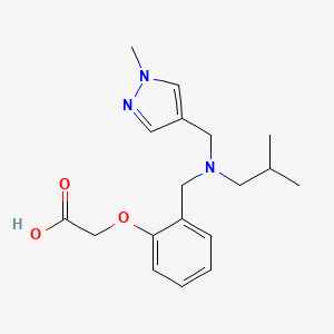 molecular formula C18H25N3O3 B5904204 [2-({isobutyl[(1-methyl-1H-pyrazol-4-yl)methyl]amino}methyl)phenoxy]acetic acid 