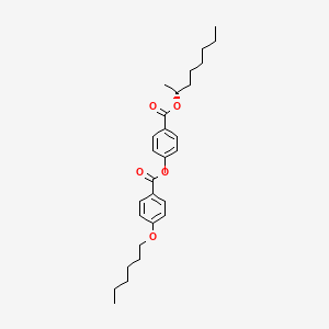 molecular formula C28H38O5 B590422 (R)-Octan-2-yl 4-((4-(hexyloxy)benzoyl)oxy)benzoate CAS No. 133676-09-2