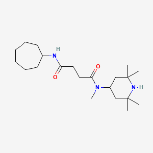 molecular formula C21H39N3O2 B5904222 N'-cycloheptyl-N-methyl-N-(2,2,6,6-tetramethylpiperidin-4-yl)succinamide 