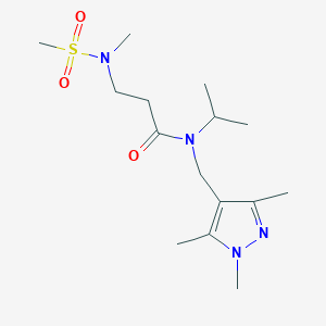 N-isopropyl-3-[methyl(methylsulfonyl)amino]-N-[(1,3,5-trimethyl-1H-pyrazol-4-yl)methyl]propanamide