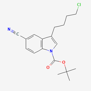 Tert-butyl 3-(4-chlorobutyl)-5-cyanoindole-1-carboxylate