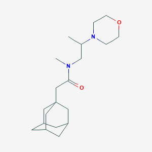molecular formula C20H34N2O2 B5904300 2-(1-adamantyl)-N-methyl-N-(2-morpholin-4-ylpropyl)acetamide 