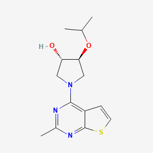 molecular formula C14H19N3O2S B5904308 (3S*,4S*)-4-isopropoxy-1-(2-methylthieno[2,3-d]pyrimidin-4-yl)pyrrolidin-3-ol 