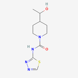 4-(1-hydroxyethyl)-N-1,3,4-thiadiazol-2-ylpiperidine-1-carboxamide