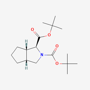 molecular formula C17H29NO4 B590434 (1S,3aR,6aS)-Di-tert-butyl hexahydrocyclopenta[c]pyrrole-1,2(1H)-dicarboxylate CAS No. 402960-06-9