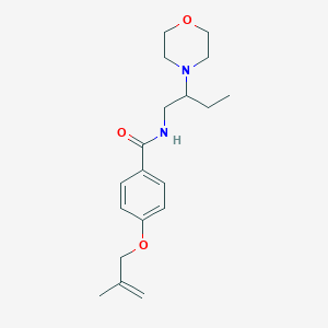 molecular formula C19H28N2O3 B5904341 4-[(2-methylprop-2-en-1-yl)oxy]-N-(2-morpholin-4-ylbutyl)benzamide 