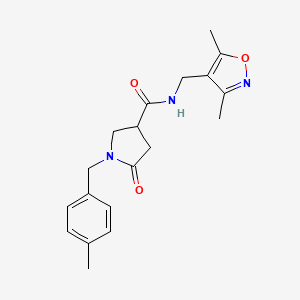 N-[(3,5-dimethylisoxazol-4-yl)methyl]-1-(4-methylbenzyl)-5-oxopyrrolidine-3-carboxamide