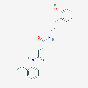 molecular formula C22H28N2O3 B5904352 N-[3-(2-hydroxyphenyl)propyl]-N'-(2-isopropylphenyl)succinamide 