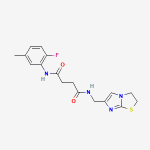 N-(2,3-dihydroimidazo[2,1-b][1,3]thiazol-6-ylmethyl)-N'-(2-fluoro-5-methylphenyl)succinamide
