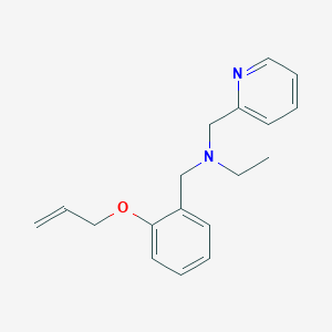 molecular formula C18H22N2O B5904371 N-[2-(allyloxy)benzyl]-N-(pyridin-2-ylmethyl)ethanamine 