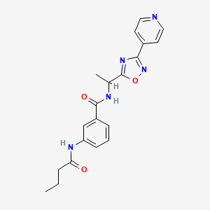 molecular formula C20H21N5O3 B5904375 3-(butyrylamino)-N-[1-(3-pyridin-4-yl-1,2,4-oxadiazol-5-yl)ethyl]benzamide 