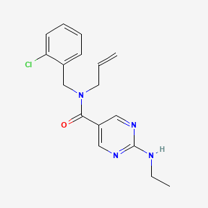 molecular formula C17H19ClN4O B5904384 N-allyl-N-(2-chlorobenzyl)-2-(ethylamino)pyrimidine-5-carboxamide 