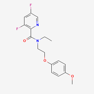 molecular formula C17H18F2N2O3 B5904391 N-ethyl-3,5-difluoro-N-[2-(4-methoxyphenoxy)ethyl]pyridine-2-carboxamide 