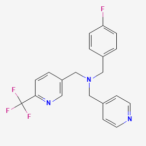 (4-fluorobenzyl)(pyridin-4-ylmethyl){[6-(trifluoromethyl)pyridin-3-yl]methyl}amine