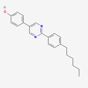 molecular formula C22H24N2O B590440 4-[2-(4-Hexylphenyl)pyrimidin-5-yl]phenol CAS No. 126957-46-8