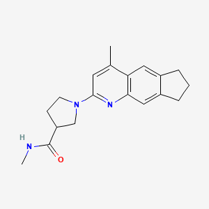 N-methyl-1-(4-methyl-7,8-dihydro-6H-cyclopenta[g]quinolin-2-yl)pyrrolidine-3-carboxamide