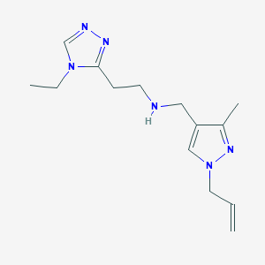 molecular formula C14H22N6 B5904414 N-[(1-allyl-3-methyl-1H-pyrazol-4-yl)methyl]-2-(4-ethyl-4H-1,2,4-triazol-3-yl)ethanamine 