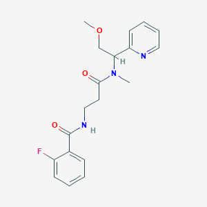 molecular formula C19H22FN3O3 B5904417 2-fluoro-N-{3-[(2-methoxy-1-pyridin-2-ylethyl)(methyl)amino]-3-oxopropyl}benzamide 