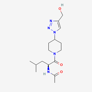 molecular formula C16H27N5O3 B5904425 N-[(1S)-1-({4-[4-(hydroxymethyl)-1H-1,2,3-triazol-1-yl]piperidin-1-yl}carbonyl)-3-methylbutyl]acetamide 