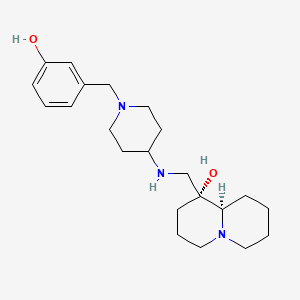 molecular formula C22H35N3O2 B5904434 (1R,9aR)-1-({[1-(3-hydroxybenzyl)piperidin-4-yl]amino}methyl)octahydro-2H-quinolizin-1-ol 