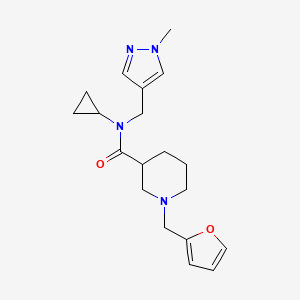 N-cyclopropyl-1-(2-furylmethyl)-N-[(1-methyl-1H-pyrazol-4-yl)methyl]piperidine-3-carboxamide