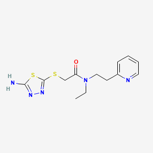 2-[(5-amino-1,3,4-thiadiazol-2-yl)thio]-N-ethyl-N-(2-pyridin-2-ylethyl)acetamide