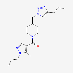 1-[(5-methyl-1-propyl-1H-pyrazol-4-yl)carbonyl]-4-[(4-propyl-1H-1,2,3-triazol-1-yl)methyl]piperidine