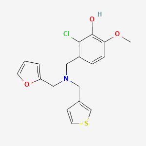 molecular formula C18H18ClNO3S B5904485 2-chloro-3-{[(2-furylmethyl)(3-thienylmethyl)amino]methyl}-6-methoxyphenol 