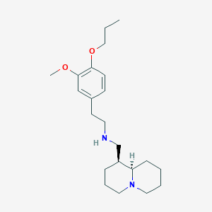 molecular formula C22H36N2O2 B5904493 2-(3-methoxy-4-propoxyphenyl)-N-[(1S,9aR)-octahydro-2H-quinolizin-1-ylmethyl]ethanamine 