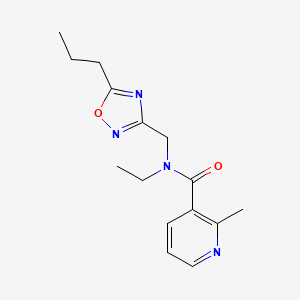 N-ethyl-2-methyl-N-[(5-propyl-1,2,4-oxadiazol-3-yl)methyl]nicotinamide