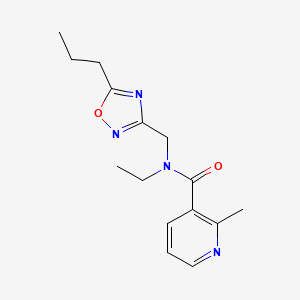 molecular formula C15H20N4O2 B5904501 N-ethyl-2-methyl-N-[(5-propyl-1,2,4-oxadiazol-3-yl)methyl]nicotinamide 