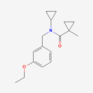 molecular formula C17H23NO2 B5904515 N-cyclopropyl-N-(3-ethoxybenzyl)-1-methylcyclopropanecarboxamide 