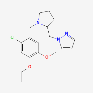 1-{[1-(2-chloro-4-ethoxy-5-methoxybenzyl)pyrrolidin-2-yl]methyl}-1H-pyrazole