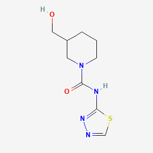 3-(hydroxymethyl)-N-1,3,4-thiadiazol-2-ylpiperidine-1-carboxamide