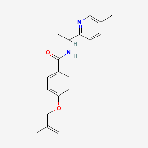 molecular formula C19H22N2O2 B5904548 4-[(2-methylprop-2-en-1-yl)oxy]-N-[1-(5-methylpyridin-2-yl)ethyl]benzamide 