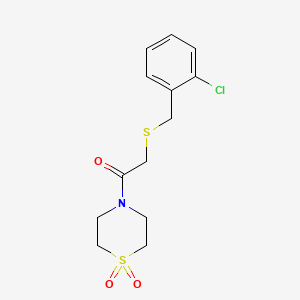 4-{[(2-chlorobenzyl)thio]acetyl}thiomorpholine 1,1-dioxide